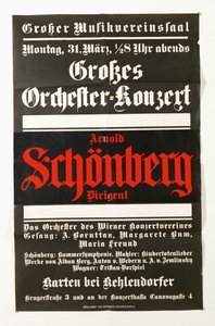 Cartel anunciador de un concierto de obras de Schoenberg (cartel) de Artist Unknown