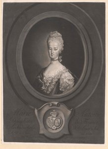 Archiduquesa de Austria María Antonieta (imprimir) de Artist Unknown