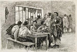 Argentina (siglo XX). "Pulpería, taberna y licorería. Ilustración de T.Tamarera. Grabado de Artist Unknown