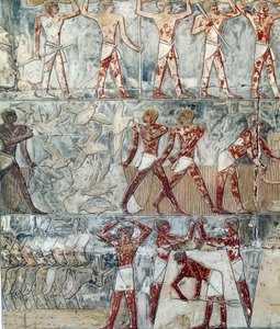 Arte Egipto: escena agrícola, VI dinastía