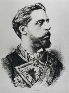 CARLOS VII, Carlos María de los Dolores de Borbón y Austria-Este (1848-1909). Pretendiente carlista al trono de España como Carlos VII. España. Carlismo. Carlos VII, pretendiente carlista al trono. Publicado en "La ilustración Española y Americana". Grabad de Artist Unknown