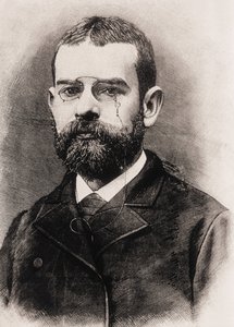 CLARÍN, Leopoldo Alas y Ureña, también llamado (1852-1901). Escritor español. Grabado de Artist Unknown