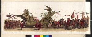 Carroza del Makart-Festzug (Desfile de las bodas de plata de Francisco José e Isabel) el 27 de abril de 1879 en Viena. de abril de 1879 en Viena de Artist Unknown