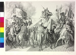 Coronación de Fernando I de Austria al rey de Hungría en Bratislava el 28 de de septiembre de 1830 de Artist Unknown