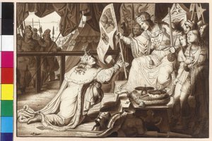 El emperador Rodolfo enfeuda al rey Ottokar con Bohemia y Moravia de Artist Unknown