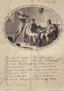 FERDINAND VII de España (1784-1833). Rey de España (1808-1833). Cautiverio de Fernando VII en Francia. Aguafuerte. ESPAÑA. ANDALUCÍA. CADIZ. San Fernando. Museo Histórico Municipal de Artist Unknown