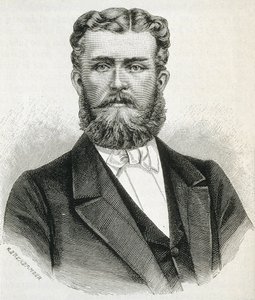 HOHENZOLLERN-SIGMARINGEN, Leopoldo (1835-1905). Hermano del rey Carol I de Rumanía y padre del futuro rey Fernando de Rumanía. Grabado