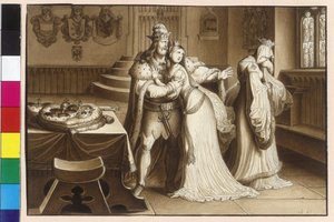 El rey Ottokar II repudia a su eminente esposa Margarita y se casa con Cunigunde de Artist Unknown