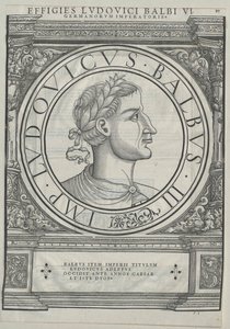 Rey de Francia Luis II el Tartamudo (huella) de Artist Unknown