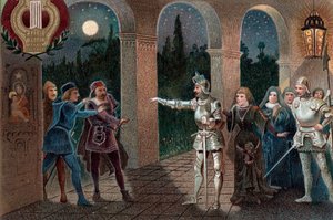 Leonora secuestrada del convento por Manrico, Acto II escena 5 de la ópera "Il Trovatore" de Giuseppe Verdi