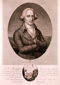 MONTGOLFIER Joseph Michel, pionero de la aviación (aguafuerte) de Artist Unknown