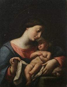 Virgen con el Niño (óleo sobre lienzo) de Artist Unknown