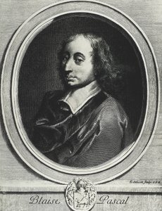 PASCAL, Blaise (1623-1662). Matemático, físico y filósofo francés. Grabado