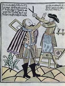 Pedro I "el Grande" (grabado en color) de Artist Unknown