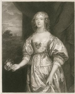 Retrato de Elizabeth Cecil (grabado) de Artist Unknown