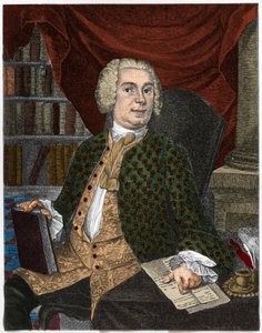 Retrato de Johann Christoph Gottsched crítico, gramático y hombre de letras alemán.