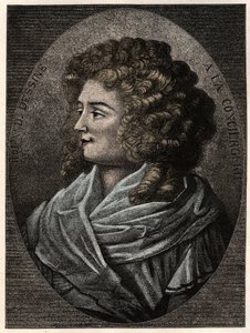 Retrato de Manon (Jeanne Marie) Roland Philipon dite Madame Roland (1754-1793) a la Concierge, miembro de la facción girondina durante la Revolución Francesa - de Artist Unknown