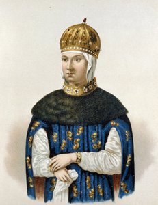 Retrato de Maria Ilyinichna Miloslavskaia (1625-1669) (litografía) de Artist Unknown