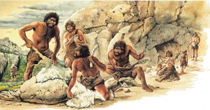Prehistoria Periodo paleolítico: Cazadores que utilizaban la piel de los betes muertos y fabricaban herramientas y armas (lanza).