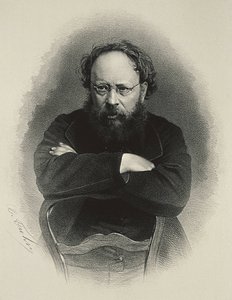 Proudhon, Pierre-Joseph (1809-1865). Teórico y economista socialista francés. Litografía de Artist Unknown