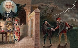 Rigoletto emplea a Sparafucile para asesinar al Duque - Acto 3 escena 4 de la ópera Rigoletto de Giuseppe Verdi