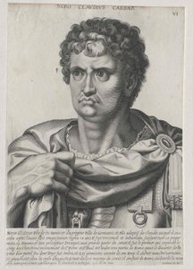El emperador romano Nerón (huella) de Artist Unknown