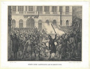 Escena en la casa de campo el 13 de marzo de 1848 de Artist Unknown