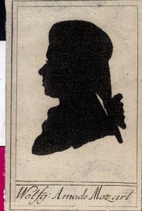 Silueta de Wolfgang Amadeus Mozart de Artist Unknown