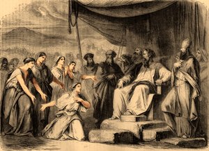 Las hijas de Zelofehad ante Moisés (imprimir)