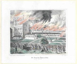 El incendiario del odeón de Viena el 28 de octubre de 1848 de Artist Unknown