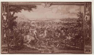 El relieve de Viena en el tapiz Gobelin de 1683 en la "Ritterstube" del palacio vienés de Hofburg de Artist Unknown