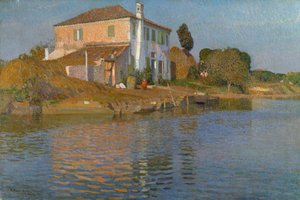 Isla frente a Torcello (óleo sobre lienzo) de Arturo Noci