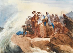 Ilustración para la balada Der Taucher El buzo de Friedrich Schiller