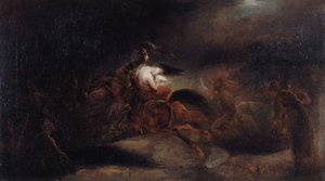 Lenore. Los muertos viajan rápido, c. 1830 de Ary Scheffer