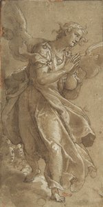 Un ángel de pie y dos querubines, ca. 1566