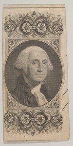 Motivo del billete: Retrato de George Washington en un panel decorativo, ca. 1824-37