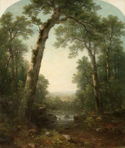 Arroyo en el bosque con vista de Asher Brown Durand