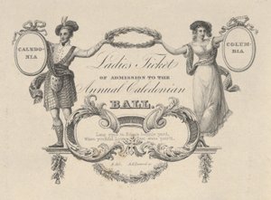 Entrada de damas al Baile Anual Caledonio, 1824