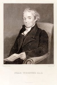 Noah Webster: lexicógrafo estadounidense (grabado) de Asher Brown Durand