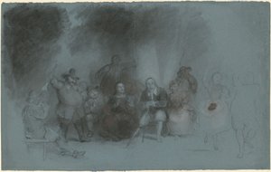 Estudio para "Baile en la batería en presencia de Peter Stuyvesant"