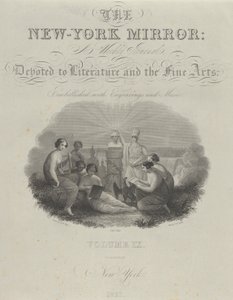 Página de título: The New York Mirror, un diario semanal, dedicado a la literatura y las bellas artes..., 1831 de Asher Brown Durand