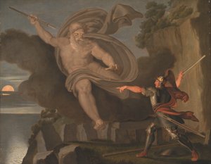 La batalla de Fingal con el espíritu de Loda de Asmus Jacob Carstens