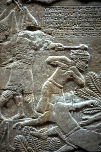 Asurbanipal en la Batalla de Til-Tuba, 650-620 a.C.