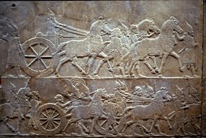 Asurbanipal en la batalla de Til-Tuba, 650-620 a.C.