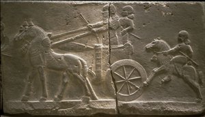 Carro y jinete, siglo VIII a.C.