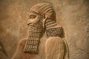 (detalle) del rey Sargón II de Asiria del palacio del rey Sargón en Khorsabad, c.716-713 a.C.