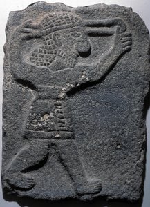 Figura disparando una honda, Tel Halaf de Assyrian