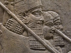 Rey Asurnasirpal II durante una cacería real de leones, siglo VII a.C. de Assyrian