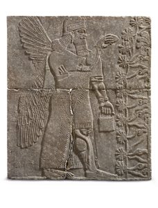 Relieve de un genio alado, reinado de Ashurnasirpal, c.883-859 a.C. de Assyrian