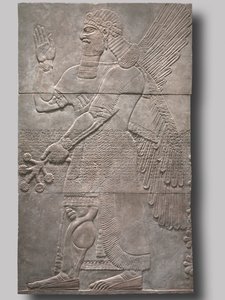 Espíritu protector saludando, 883-859 a.C.